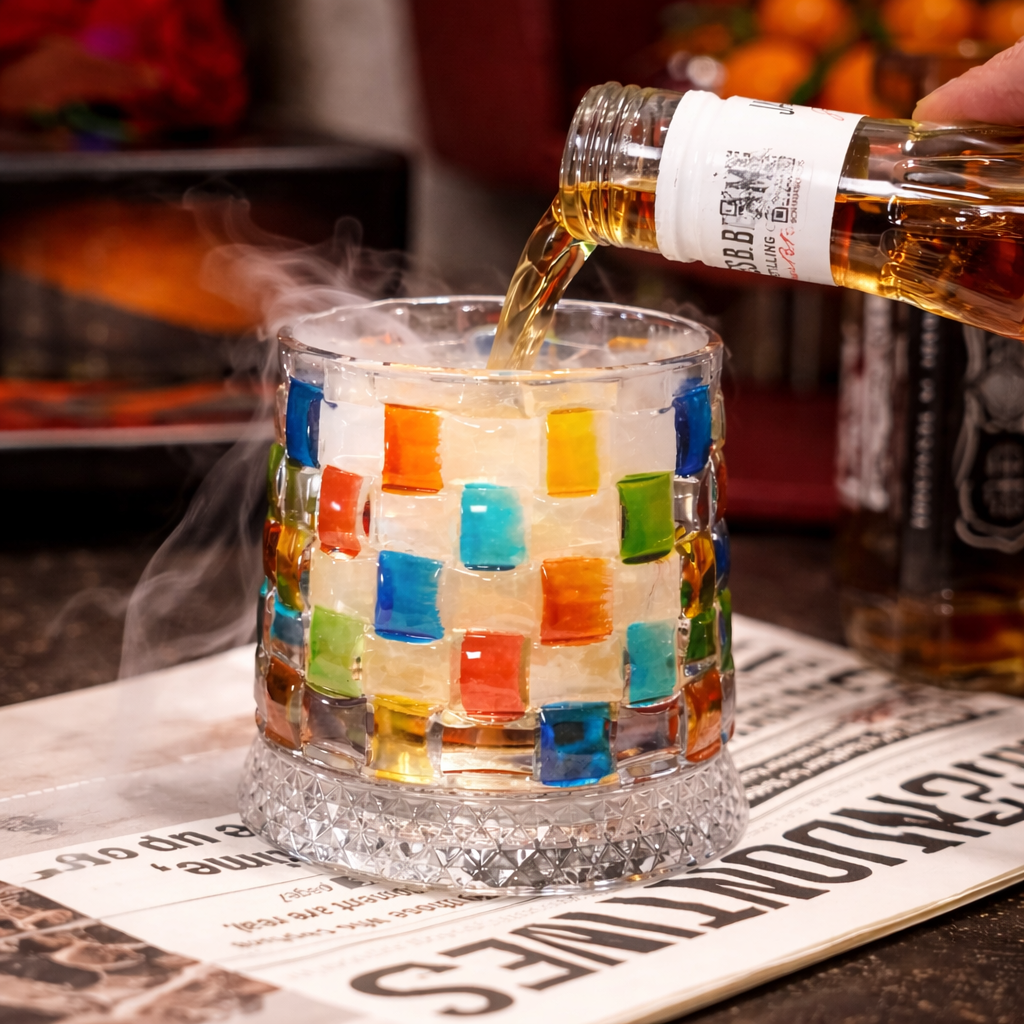 MosaicSpin Rotating Drink Glasses