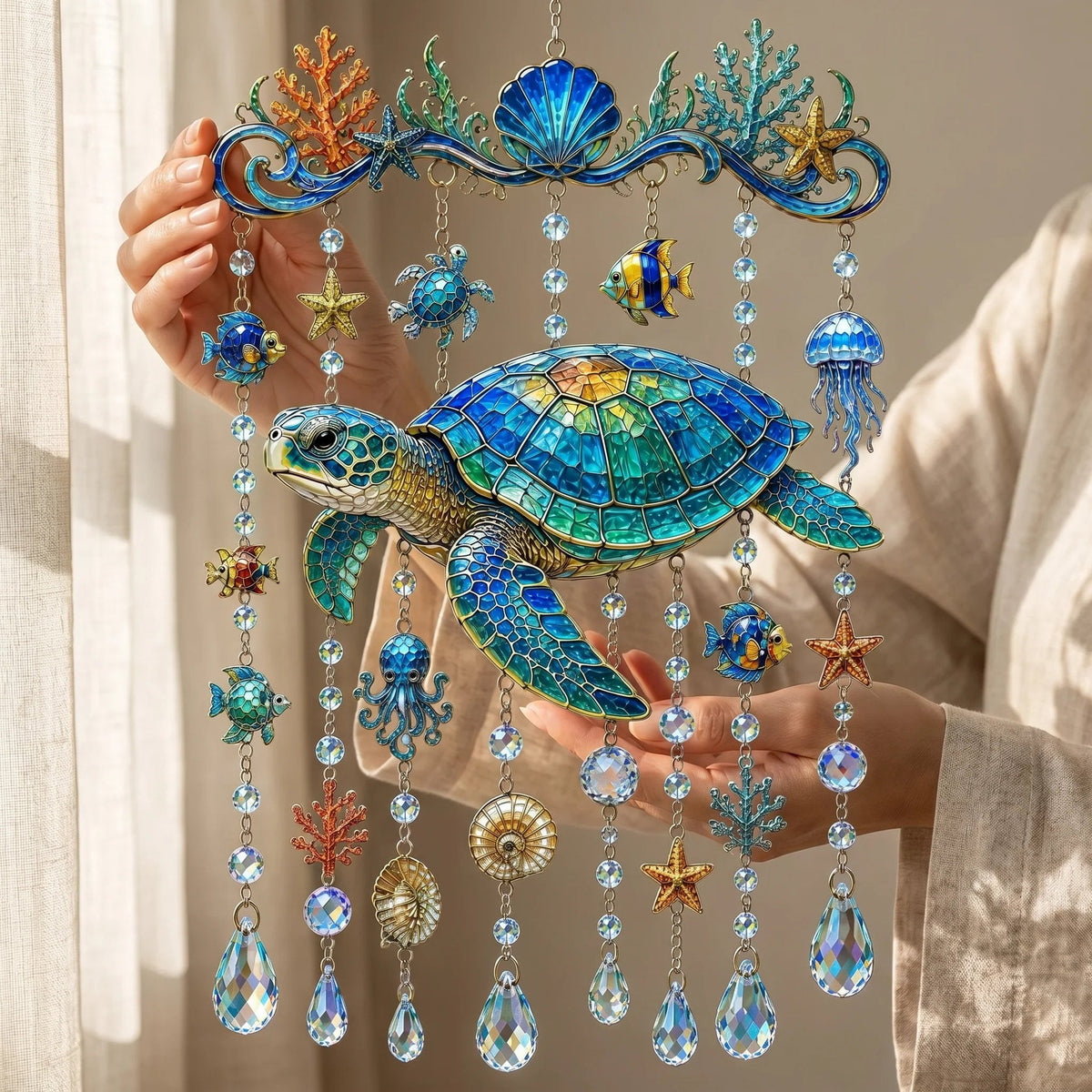 🐋 Ocean-Themed Wind Chime – Bring the Ocean Glow to Your Garden (📦Buy 2 Free Shipping)