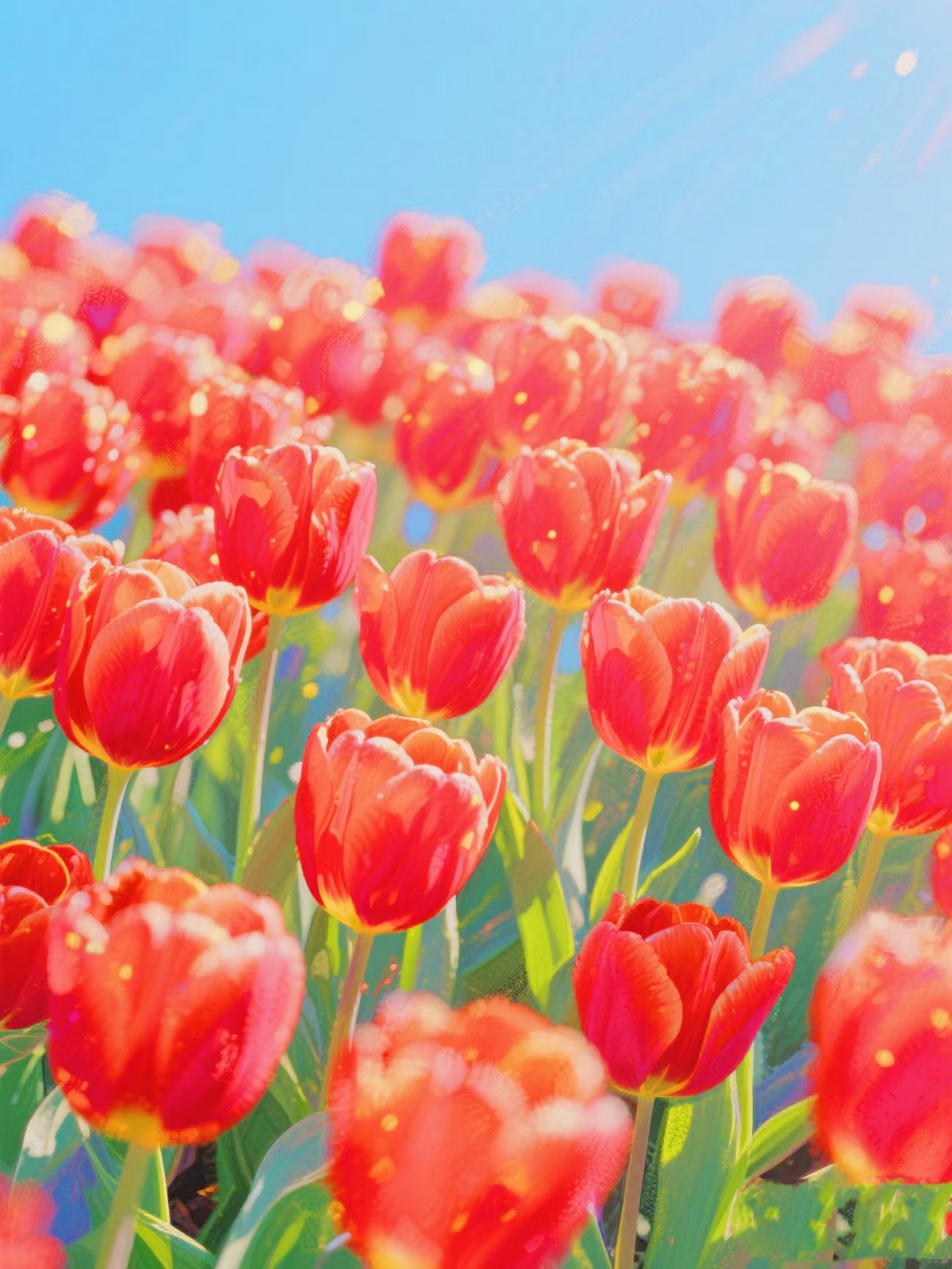🌷 Rare Flame Bird Tulips - Bulb Plants