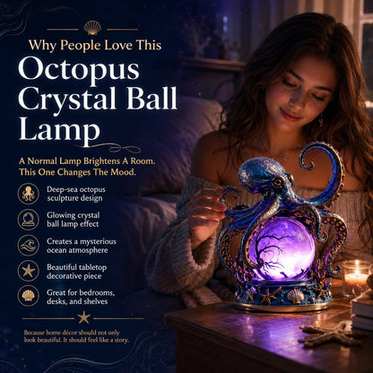 💥🏆Last Day 50% OFF – 🐙 Deep Sea Octopus Crystal Ball Lamp