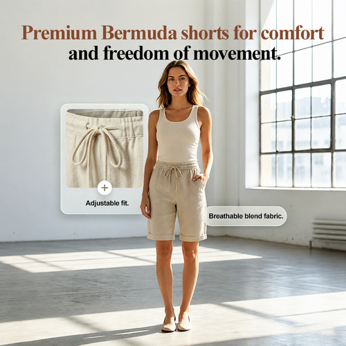 ✨Women's Casual Cotton & Linen Cropped Pants