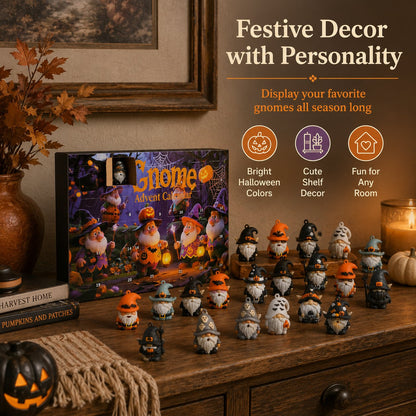 🎃 Last Day 49% OFF - 24 Days of Halloween Gnome Surprise Figures Advent Calendar Box