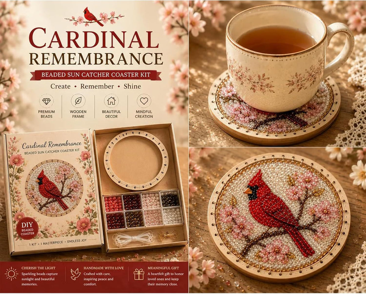 ✨Handcrafted Beaded Coaster Kit Collection - Create Beautiful Coasters Inspired by Nature