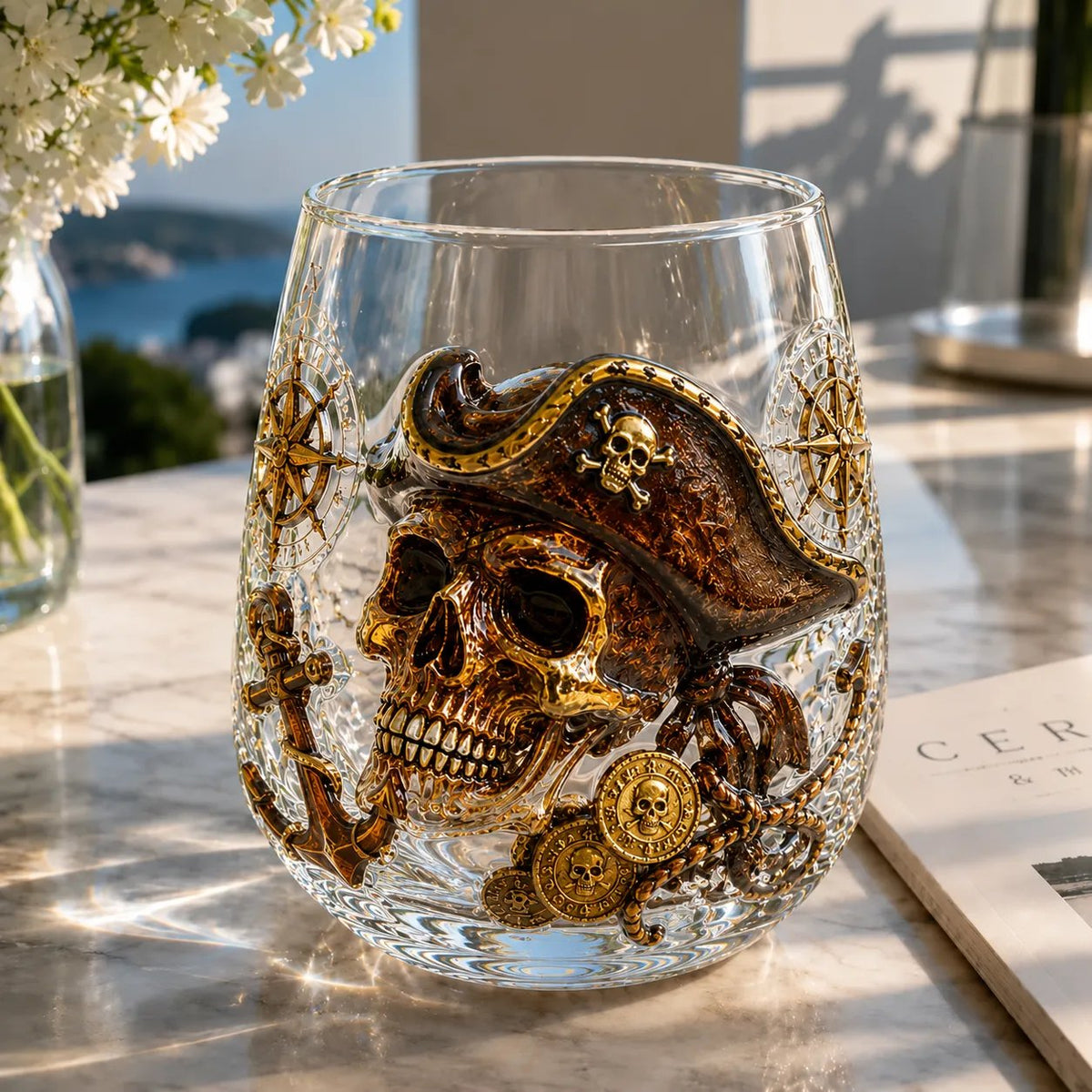 🔥Release The Kraken Pirate Glass Collection🏴‍☠️ — 3-Piece Legendary Ocean Treasure Set