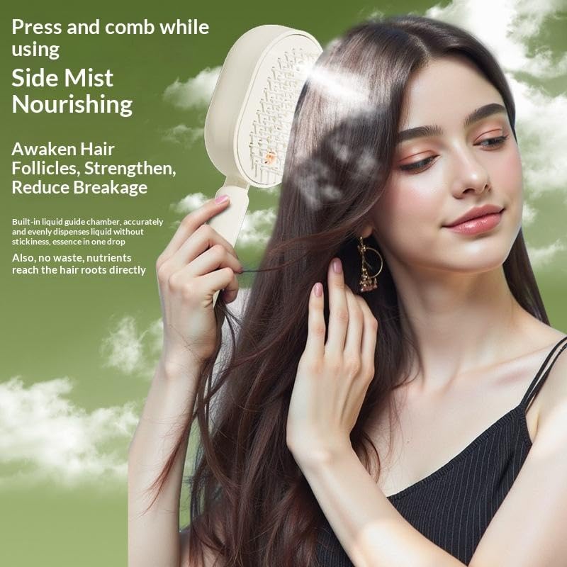 🎊 Essential Oil Mist Comb, Anti-Tangle Electric Massage Brush🎊