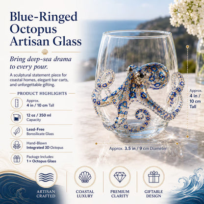 🔥Summer Sale-🌊Blue Ringed Octopus Handcrafted Glassware（Free Shipping on 2+ Items）