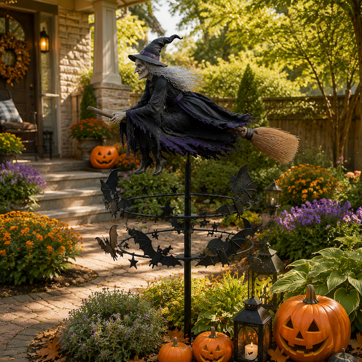 🔥49% Off Last Day -Halloween Early Bird Special🧙‍♀️ The Enchanted Witch Garden Wind Spinner