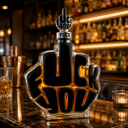 Novelty Middle Finger Whiskey Decanter Set