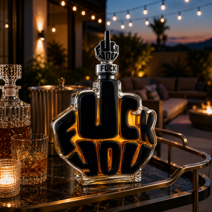 Novelty Middle Finger Whiskey Decanter Set