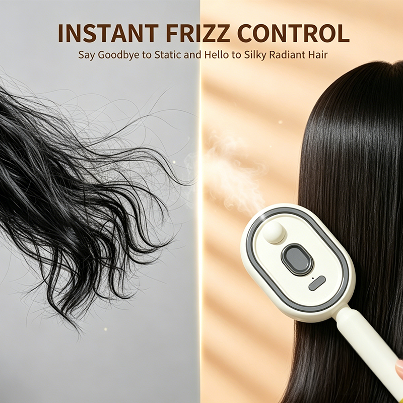 🎊 Essential Oil Mist Comb, Anti-Tangle Electric Massage Brush🎊