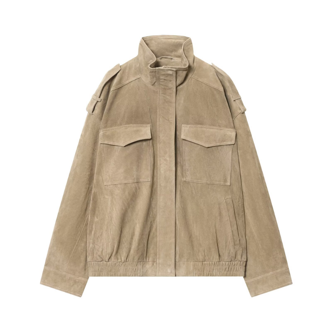 ✨WYNTER™ – Suede Texture Bomber Jacket