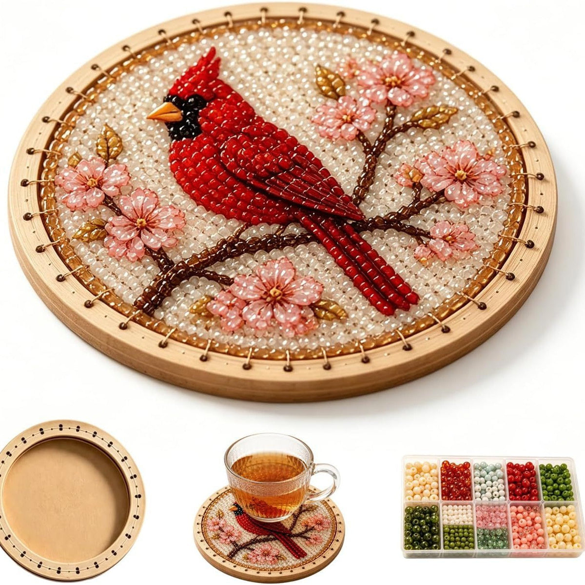 ✨Handcrafted Beaded Coaster Kit Collection - Create Beautiful Coasters Inspired by Nature