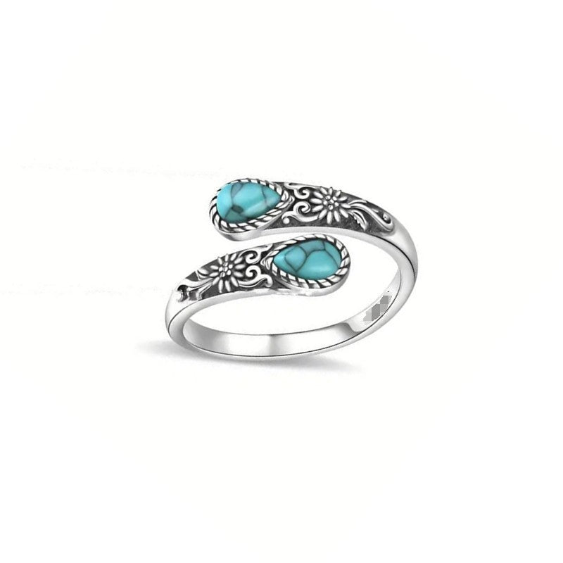 💥 BUT 2 GET 10% OFF 💥Moonstone Bloom Ring | Vintage Style • Adjustable Fit • Timeless Elegance
