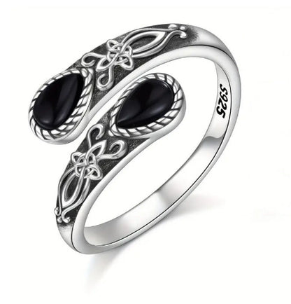 💥 BUT 2 GET 10% OFF 💥Moonstone Bloom Ring | Vintage Style • Adjustable Fit • Timeless Elegance