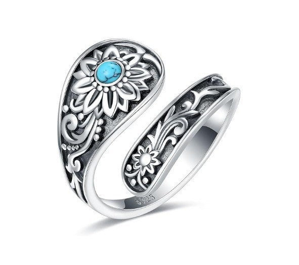 💥 BUT 2 GET 10% OFF 💥Moonstone Bloom Ring | Vintage Style • Adjustable Fit • Timeless Elegance