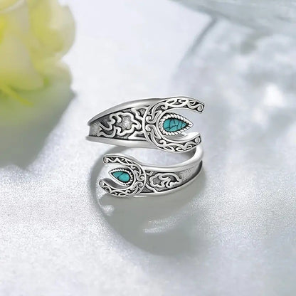 💥 BUT 2 GET 10% OFF 💥Moonstone Bloom Ring | Vintage Style • Adjustable Fit • Timeless Elegance