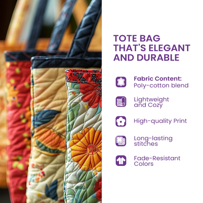 🔥LAST DAY 49% OFF - 👜 Garden Blessings Quilted Tote Bag Collection