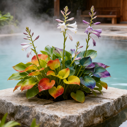 ✨“Dreamlight Rainbow Hosta — Where Nature Glows in Every Shade”