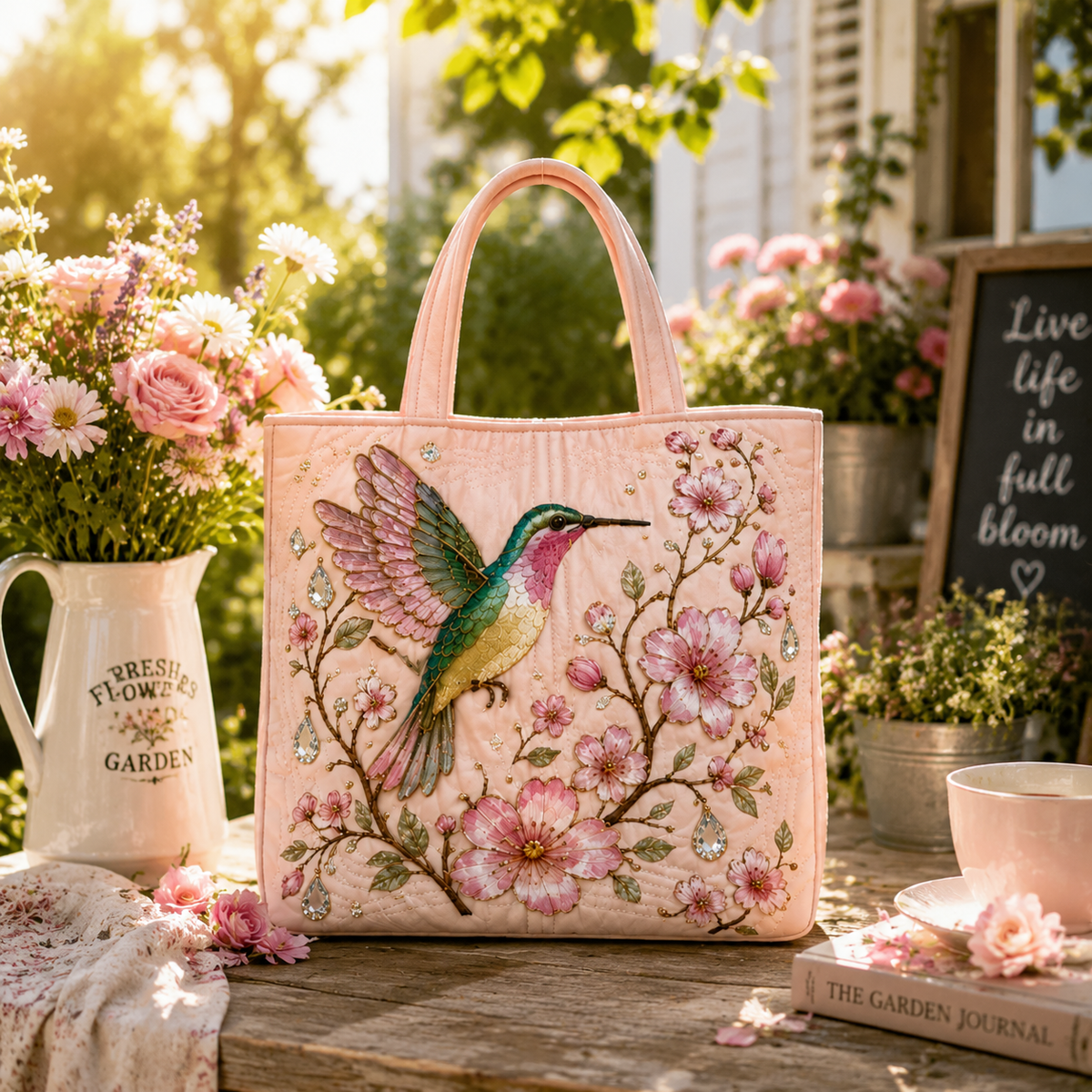 🔥LAST DAY 49% OFF - 👜 Garden Blessings Quilted Tote Bag Collection