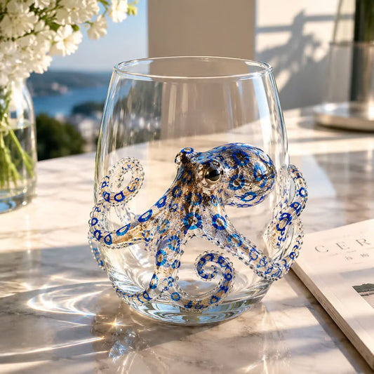 🔥Summer Sale-🌊Blue Ringed Octopus Handcrafted Glassware（Free Shipping on 2+ Items）