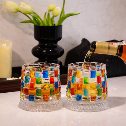 MosaicSpin Rotating Drink Glasses