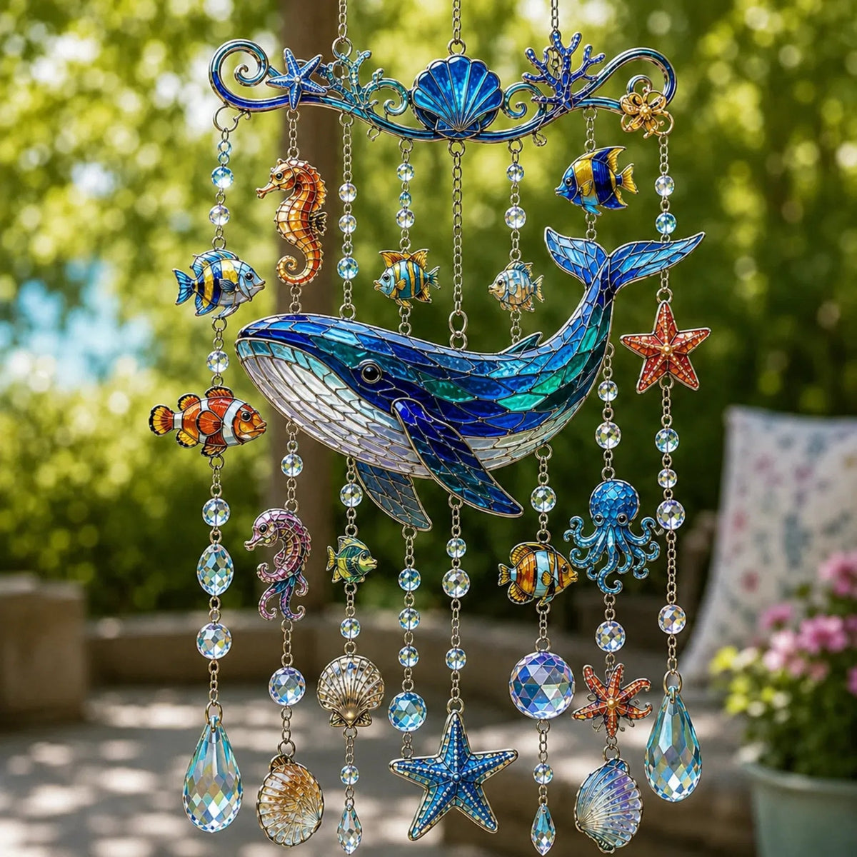 🐋 Ocean-Themed Wind Chime – Bring the Ocean Glow to Your Garden (📦Buy 2 Free Shipping)