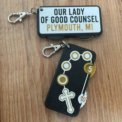 ✝️ Rosary Counter Fidget Keychain | Portable Prayer Clicker for Daily Devotion & Faith Gifts 🙏
