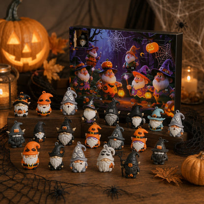 🎃 Last Day 49% OFF - 24 Days of Halloween Gnome Surprise Figures Advent Calendar Box
