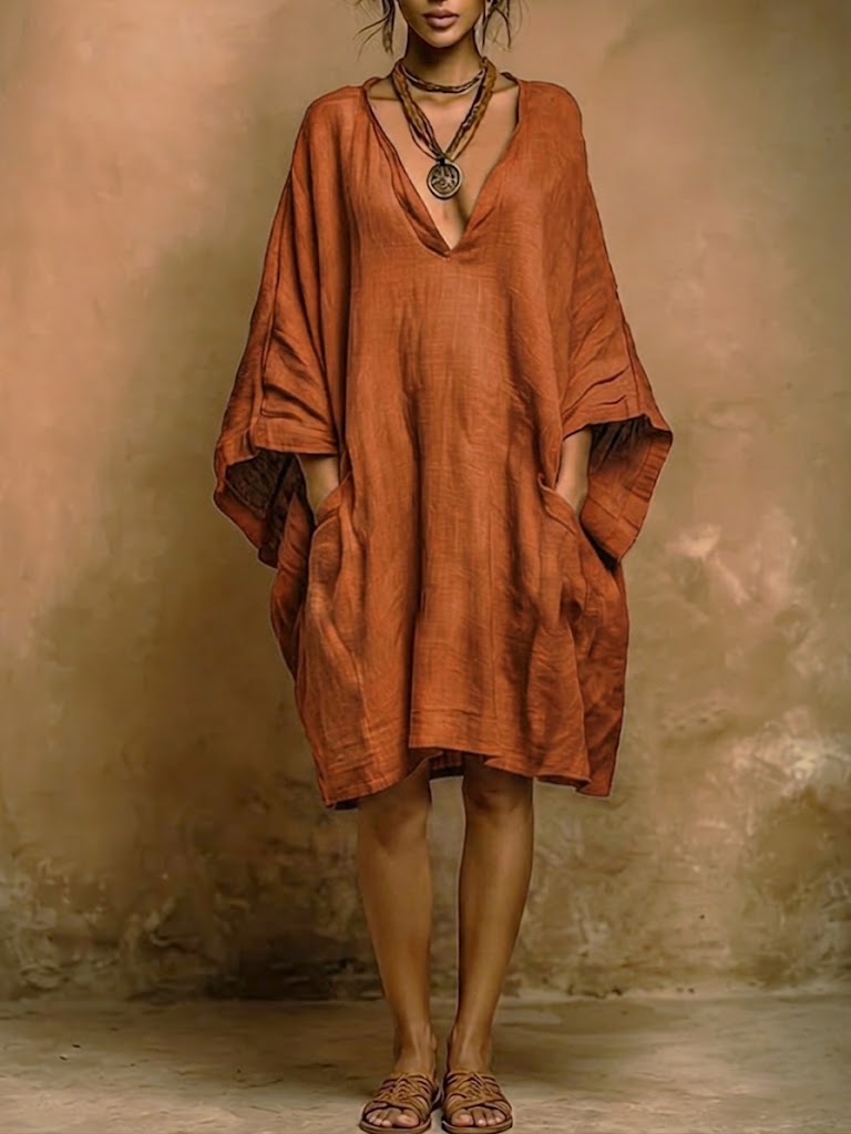 ✨Loose-fit Casual Linen And Cotton Dress