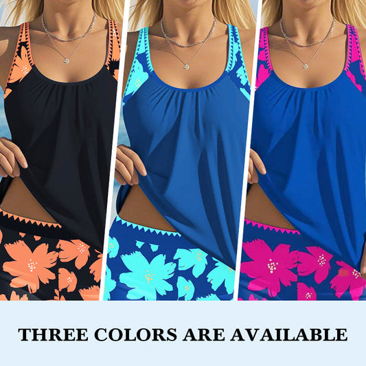 🎉 2026 Sale — Over 50,000 Sold!👙Women's Print Tankini & Shorts 2-Piece Swimwear Set