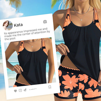 🎉 2026 Sale — Over 50,000 Sold!👙Women's Print Tankini & Shorts 2-Piece Swimwear Set