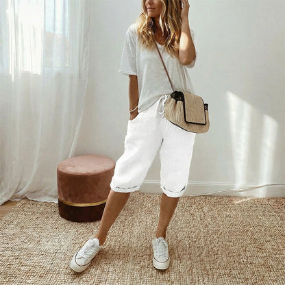 ✨Women's Casual Cotton & Linen Cropped Pants