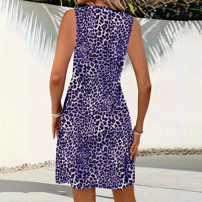 ✨2026 New Arrivals 50% OFF💥Women's V-neck dress with leopard print – Bold, Flattering, Versatile 🌟