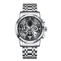 Silver Case with Black Dial