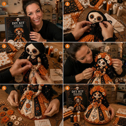 💀🧵 Skeleton bride craft kit – complete, detailed, perfect for Halloween decor!