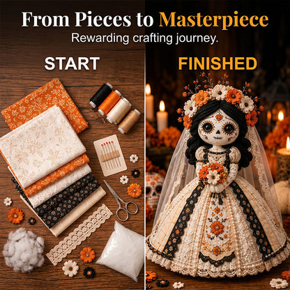💀🧵 Skeleton bride craft kit – complete, detailed, perfect for Halloween decor!